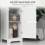 Homcom HOMCOM Freestanding Bathroom Tall Cabinet with Adjustable Shelf, White 6