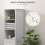 Homcom HOMCOM Freestanding Bathroom Tall Cabinet with Adjustable Shelf, White 7