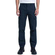 (34 in, 33L) Mens Black Cargo Combat Workwear Trousers
