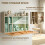 Homcom HOMCOM Wall Mounted Table w/ Space Saving Storage Compartments, Oak 5