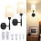 2 Pack Battery Powered Wall Sconce, Wireless Wall Lamp with 2 Rechargeable Bulbs, Remote Control Timer & 3 Colour Dimmable Light 1