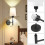 2 Pack Battery Powered Wall Sconce, Wireless Wall Lamp with 2 Rechargeable Bulbs, Remote Control Timer & 3 Colour Dimmable Light 3