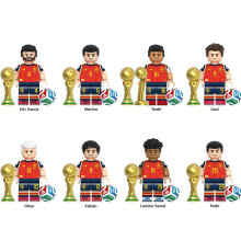 8PCS FIFA World Cup Spain team Minifigures Kids Toys Fit Lego