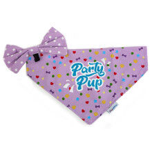 HugglePets Party Pup Dog Bow Tie & Bandana Set - Purple