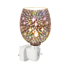 Plug In Electric Wax Melt Burner, Star Pattern Glass Aroma Oil Burner, Flameless Candle Wax Warmer, Soft Night Light Aromatherapy Lamp, Home Decor