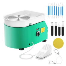 Mini Pottery Wheel, Couleeur 2000RPM & 10/6.5cm Turntable Electric Pottery Wheel, Adjustable Speed Pottery Wheel with Shaping Tools