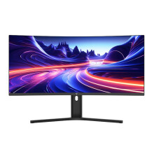 V7 L340WQ-HAS 34 Inch Curved WQHD Ultrawide Monitor 1500R VA USB-C 65W Built-In Speakers