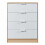 Cômodas - HELLOSHOP26 - estilo atemporal - 4 gavetas - MDF - efeito carvalho/branco 70x40x90 cm 3