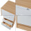 Cômodas - HELLOSHOP26 - estilo atemporal - 4 gavetas - MDF - efeito carvalho/branco 70x40x90 cm 4