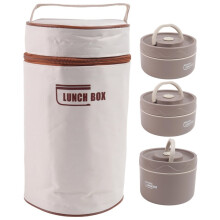 Food Warm Lunch Container,Stainless Steel Thermal Lunch Container Portable Thermal Bento Box Food Container Brown B
