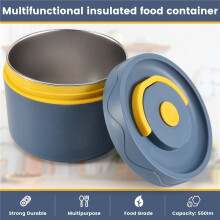Food Warm Lunch Container,Stainless Steel Thermal Lunch Container Portable Thermal Bento Box Food Container C