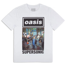 (L, White) Oasis Supersonic Single Cover T Shirt