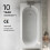 Bathroom Single Ended 1700x700mm Curved Bath Side End Panel Acrylic White Modern 5
