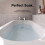 Bathroom Single Ended 1700x700mm Curved Bath Side End Panel Acrylic White Modern 4