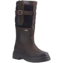 (, ) Cotswold Broadwell Leather Women's Brown/Navy Boots