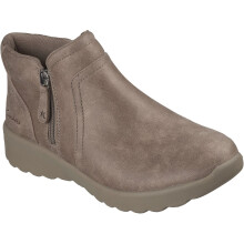 (, ) Skechers Lovely Vibe Forever Mine Textile Women's Dark Taupe Boots