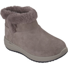 (, ) Skechers On-The-Go Stellar Cozy Step Leather Women's Taupe Winter Ankle Boots