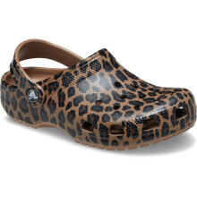 (, ) Crocs Classic Animal Kid EVA Girl's Sepia/Leopard Casual Shoes - Clogs