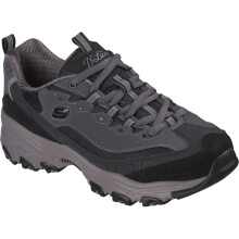 (, ) Skechers D'Lites Modern Classic Leather Women's Black/Charcoal Trainers