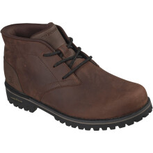 (, ) Skechers Quintero Damien Leather Men's Dark Brown Ankle Boots