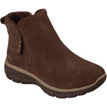 (, ) Skechers Easy Going Urban Zip Leather Women's Chocolate Boots