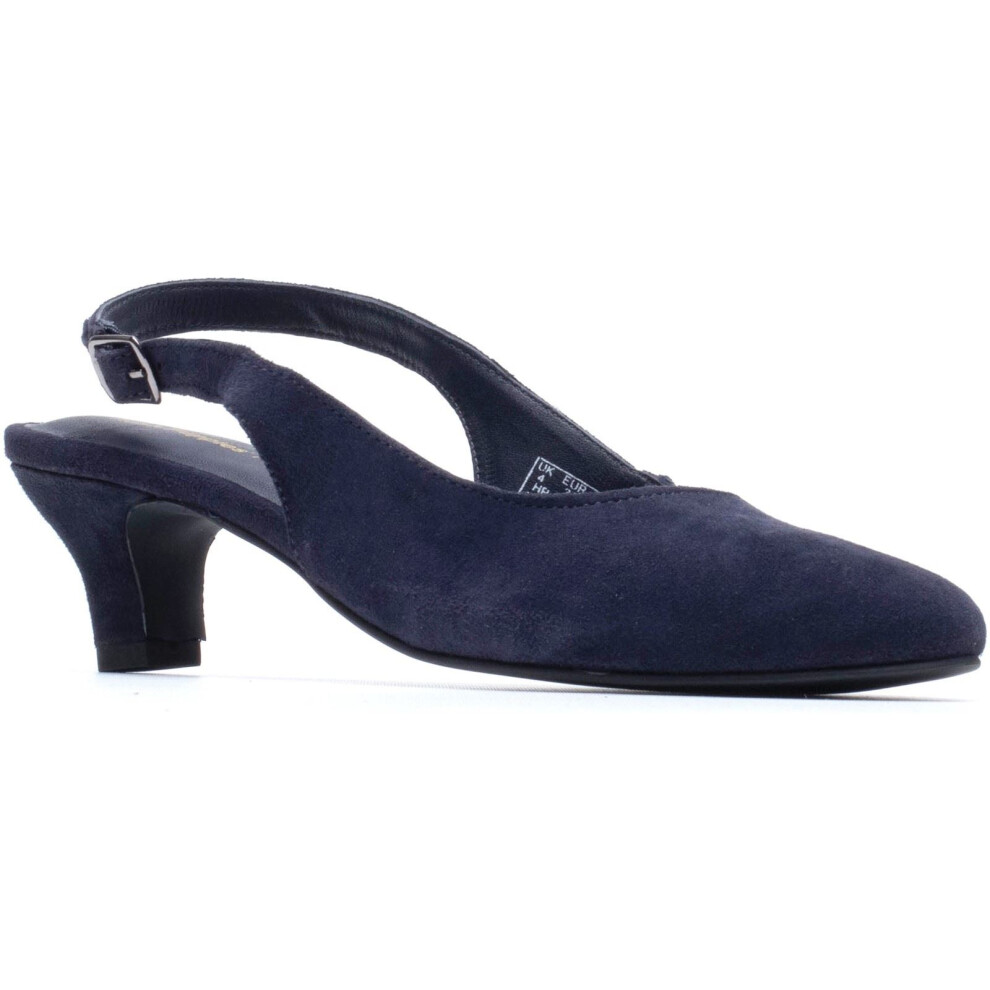 Hush Puppies Women's Nahla Buckle Kitten Heel in Navy | Size: 3 - Image 3