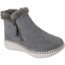 (, ) Skechers Wilshire Blvd Fresh Zip Leather Women's Olive Winter Ankle Boots