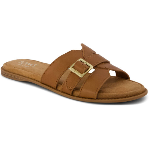 Toms (, ) TOMS Sol Leather Women's Brown Sugar Sandals