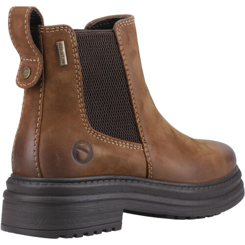 Cotswold (, ) Cotswold Aldworth Leather Women's Tan Heeled Ankle Boots 1