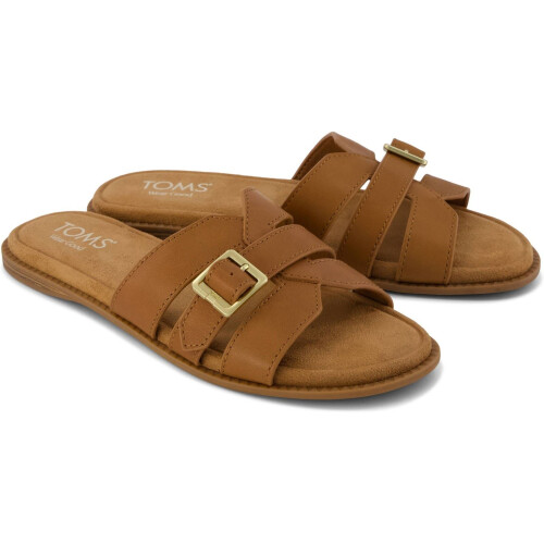 Toms (, ) TOMS Sol Leather Women's Brown Sugar Sandals 2