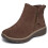 Skechers (, ) Skechers Easy Going Urban Zip Leather Women's Chocolate Boots 6