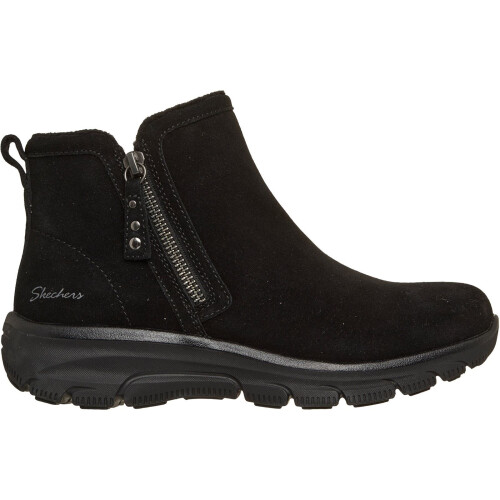 Skechers (, ) Skechers Easy Going Urban Zip Leather Women's Black Boots 1