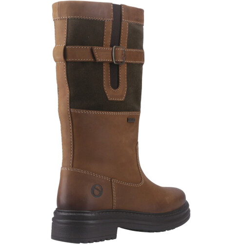 Cotswold (, ) Cotswold Broadwell Leather Women's Tan/Green Boots 1