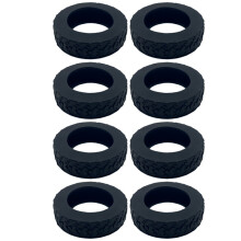 Premium Silikon Bagasjehjulbeskyttere (8-pakning) Black