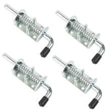 Federbelasteter Riegelstift, 4er-Pack, Schwerer Verzinkter Fassbolzen, Federbelasteter Riegel, Abschließbarer Türschloss