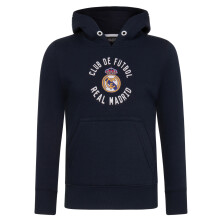 Real Madrid Official Football Gift Boys Graphic Fleece Hoody Navy 8 Years