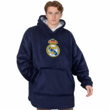 Real Madrid Adults Oversized Hoodie Blanket Official Gift Navy XL-XXXL