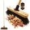 Outdoor Broom Hard Stiff Bristles Yard Sweeping Brush 10" Head Handle 11