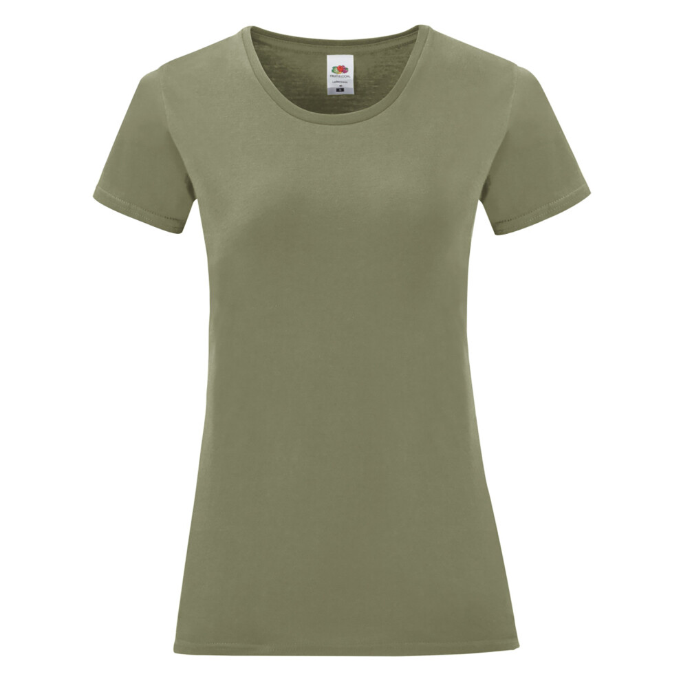 Fruit Of The Loom (S, Classic Olive Green) Womens/Ladies Iconic T-Shirt