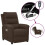 VidaXL vidaXL Massagesessel Elektrisch Dunkelbraun Stoff 1
