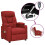 VidaXL vidaXL Massagesessel Elektrisch Weinrot Stoff 1