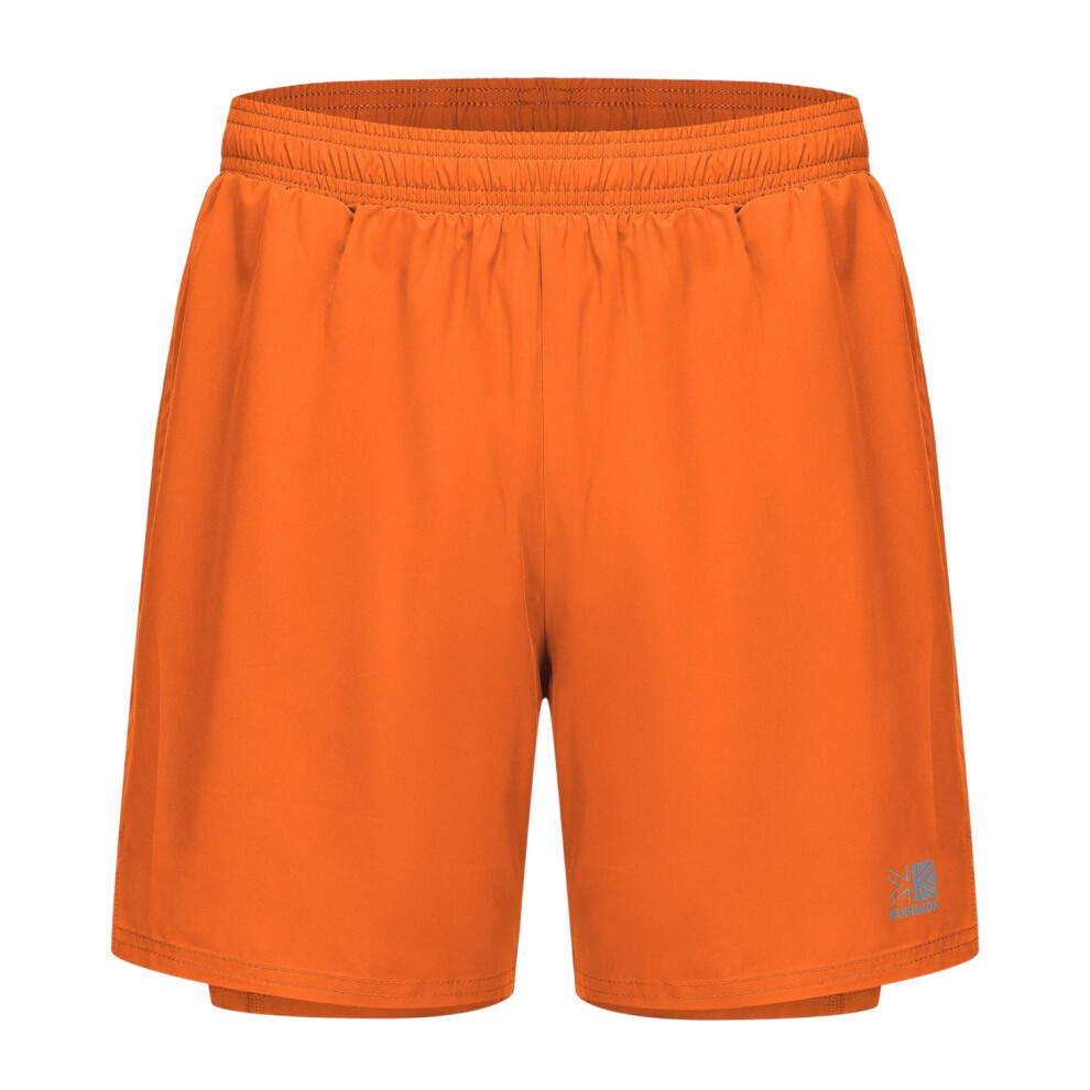 Karrimor (S, Fire Orange) Mens 2 In 1 Running Shorts