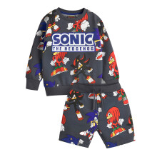 (9-10 Years, Grey) Sonic The Hedgehog Boys Sweatshirt And Shorts Set