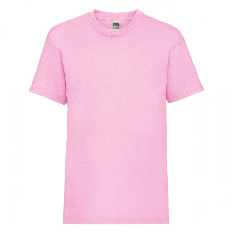 Fruit Of The Loom (9-11, Light Pink) Childrens/Kids Valueweight T-Shirt