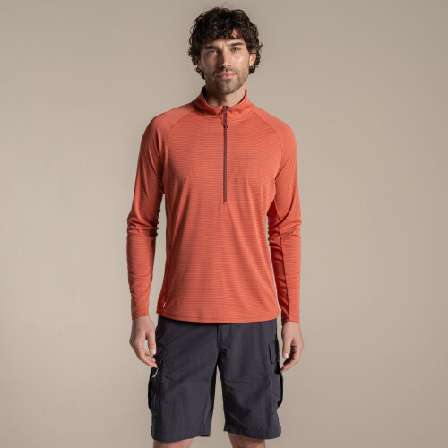 Craghoppers (XXL, Dark Sahara) Craghoppers Mens Nosilife Half Zip Pullover
