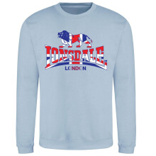(L, Sky Blue) Lonsdale Mens Union Jack Logo Sweatshirt