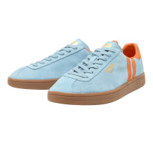 (10 UK, Light Blue/Orange) Patrick Mens Monaco Suede Cupsole Trainers