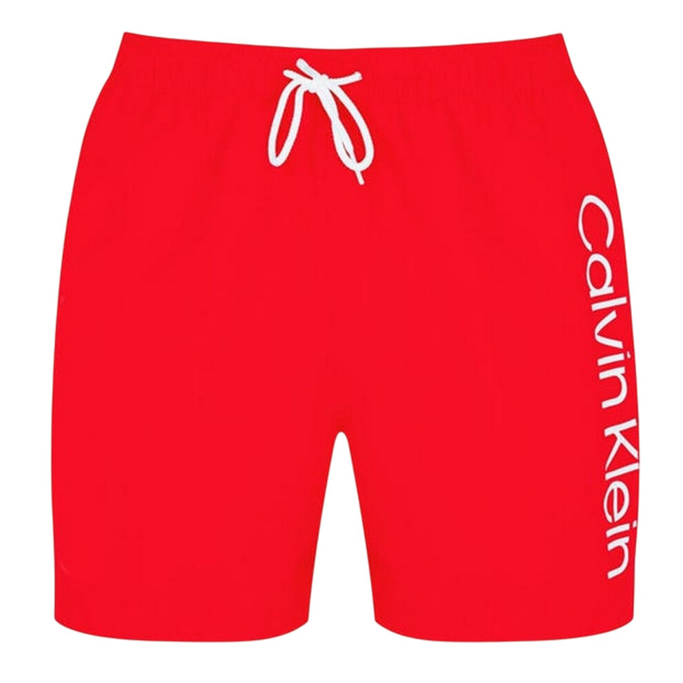 Calvin Klein (3Xl, Red) Mens Logo Polyester Swim Shorts