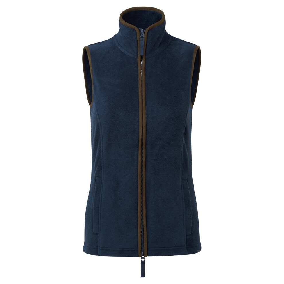 Premier (M, Navy/Brown) Womens/Ladies Artisan Fleece Gilet
