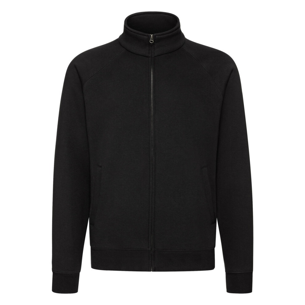 Fruit Of The Loom Men's Black Premium Sweat Jacket In | Size: Xl - Image 2